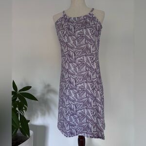 Purple and white floral tropical Eddie Bauer active dress